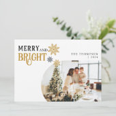 Frohe und helle Foto Weihnachten (Stehend Vorderseite)