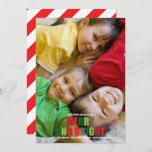 Frohe und helle Foto Weihnachtskarte Feiertagskarte (Vorne/Hinten)