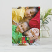 Frohe und helle Foto Weihnachtskarte Feiertagskarte (Stehend Vorderseite)