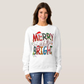 Frohe und helle, frohe Weihnachten Sweatshirt (Vorne ganz)