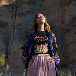 Frohe und helle Funny Funny Christmas Watercolor W T-Shirt