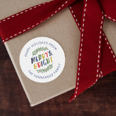 Frohe und helle glückliche Ferien Runder Aufkleber