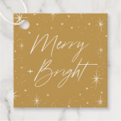 Frohe und helle Gold Weihnachten Geschenkanhänger (Vorderseite)