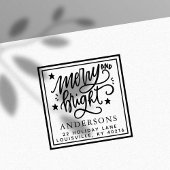 Frohe und helle Hand Brief Weihnachtsadresse Permastempel