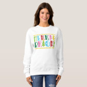 Frohe und helle Hand Weihnachtsfeiertag Sweatshirt (Vorne ganz)