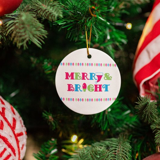 Frohe und helle heiße Pastelle Weihnachten Ornament