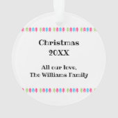 Frohe und helle heiße Pastelle Weihnachten Ornament (Rückseite)