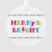 Frohe und helle heiße Pastelle Weihnachten Ornament (Vorderseite)