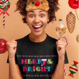 Frohe und helle heiße Pastelle Weihnachten T-Shirt