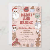 Frohe und helle Hippie Weihnachtsfeier Einladung (Vorderseite)