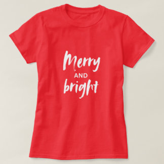 Frohe und helle moderne Weihnachts-T-Shirt für Fra T-Shirt