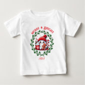 Frohe und helle moderne Weihnachtszeit T - Shirt (Vorderseite)