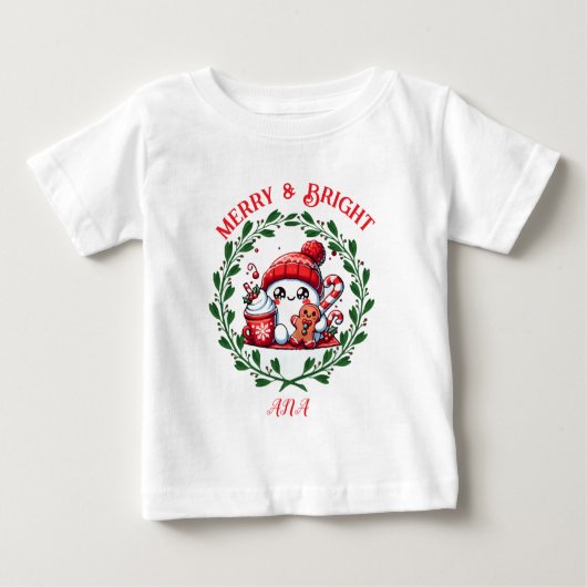 Frohe und helle moderne Weihnachtszeit T - Shirt (Vorderseite)