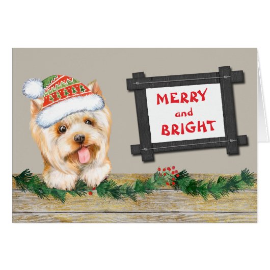 Frohe und helle Niedliche Westie Dog Weihnachten (Vorderseite (Horizontal))