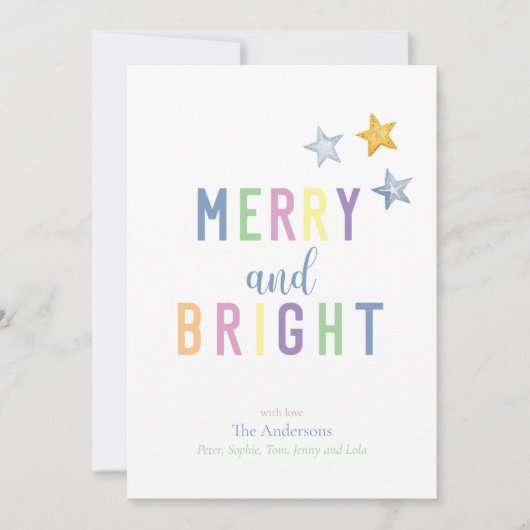 Frohe und helle Pastel Weihnachten (Vorderseite)