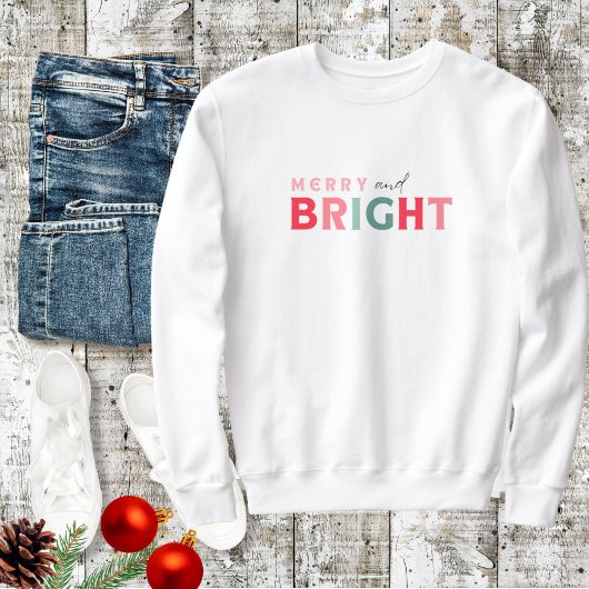 Frohe und helle Pastelle Weihnachtssüßer Sweatshirt