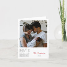Frohe und helle personalisierte Foto Weihnachtskar