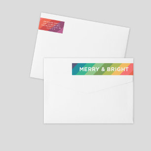 Frohe und helle Rainbow Weihnachten-Rücksendeadres