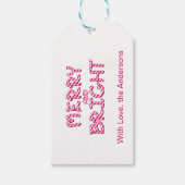 Frohe und helle Red Candy Cane Weihnachten Geschenkanhänger (Vorderseite)