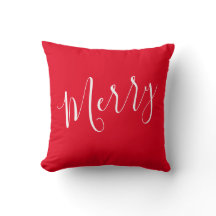 Frohe und helle Red Christmas Throw Kissen