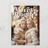 Frohe und helle Retro Foto Weihnachten (Vorne/Hinten)