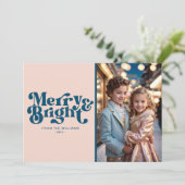 Frohe und helle Retro Foto Weihnachten (Stehend Vorderseite)