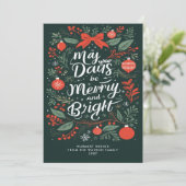 Frohe und helle rote grüne Weihnachten (Stehend Vorderseite)