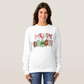 Frohe und helle rote Weihnachten Sweatshirt (Vorne ganz)