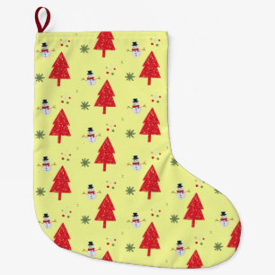 Frohe und helle Schneeflocke Weihnachtsbaum Weihna Großer Weihnachtsstrumpf