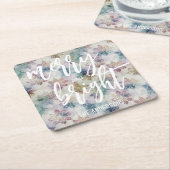 Frohe und helle Schneeflocken Weihnachten Rechteckiger Pappuntersetzer (angewinkelt)