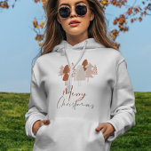 Frohe und helle skandinavische Boho Weihnachten Hoodie