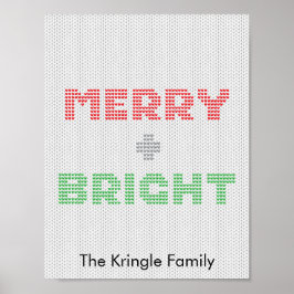 Frohe und helle Typografie Weihnachtssüßer Poster