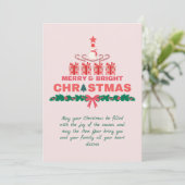 Frohe und helle Weihnachten 2023 Elegant farbenfro Einladung (Stehend Vorderseite)