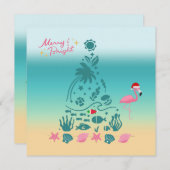 Frohe und helle Weihnachten am Strand (Vorne/Hinten)