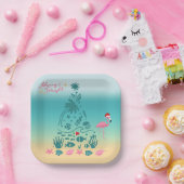 Frohe und helle Weihnachten am Strand Pappteller (Party)