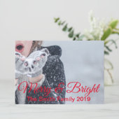 Frohe und helle Weihnachten Ankündigung (Stehend Vorderseite)