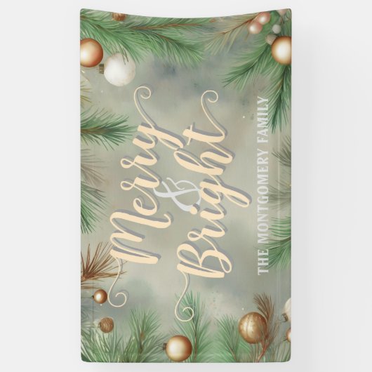 Frohe und helle Weihnachten Banner (Vertikal)