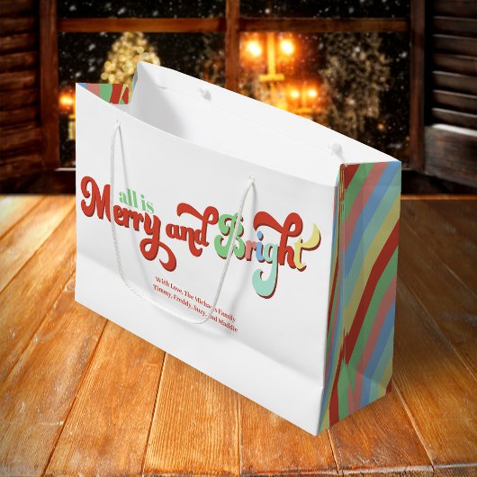 Frohe und helle Weihnachten Custom Große Geschenktüte