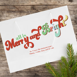 Frohe und helle Weihnachten Custom Große Geschenktüte