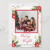 Frohe und helle Weihnachten ein Foto (Vorderseite)