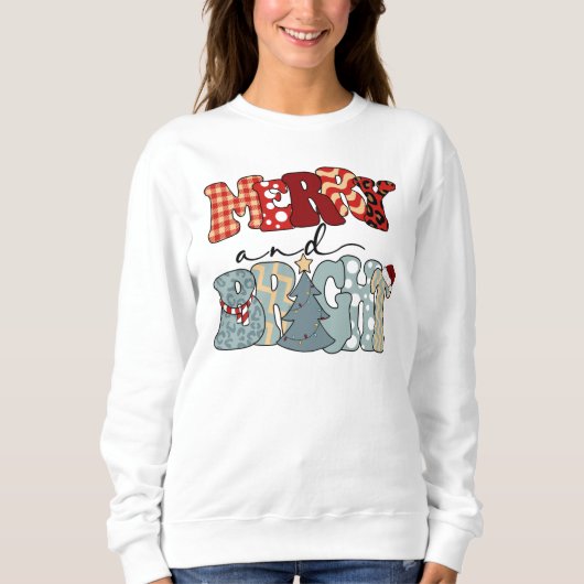 Frohe und helle Weihnachten-frohe Weihnachten-Funn Sweatshirt (Vorderseite)