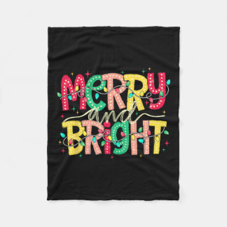 Frohe und helle Weihnachten Funny Pajamas Familie  Fleecedecke