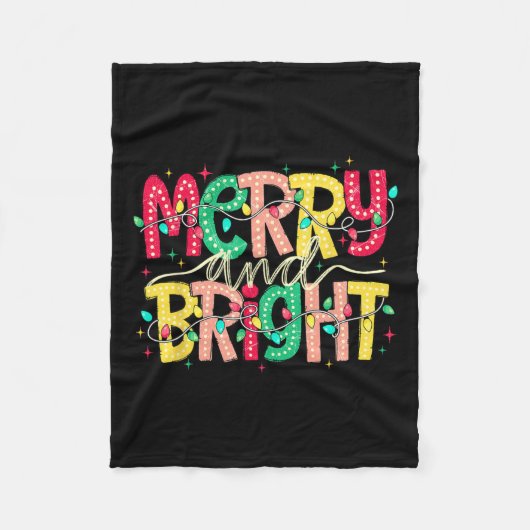 Frohe und helle Weihnachten Funny Pajamas Familie  Fleecedecke (Vorderseite)