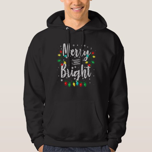 Frohe und helle Weihnachten Funny Weihnachten Fami Hoodie (Vorderseite)