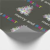 Frohe und helle Weihnachten Geschenkpapier (Ecke)