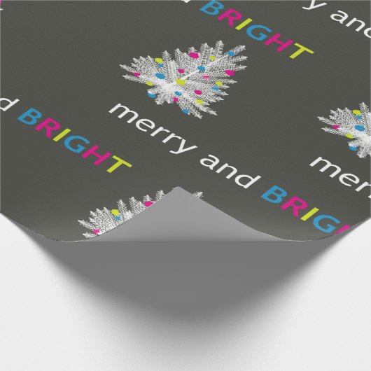 Frohe und helle Weihnachten Geschenkpapier (Ecke)