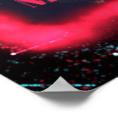 Frohe und helle Weihnachten Glitzer Rotes Foto Rah Poster (Ecke)