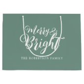 Frohe und helle Weihnachten Große Geschenktüte (Vorderseite)