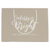 Frohe und helle Weihnachten Große Geschenktüte (Vorderseite)