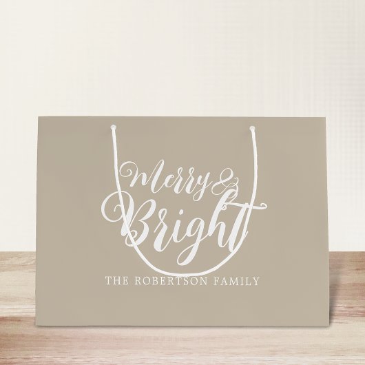 Frohe und helle Weihnachten Große Geschenktüte